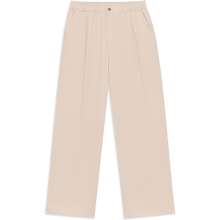 Bugatti Herren Broek met bandplooien, naturel linnenmix