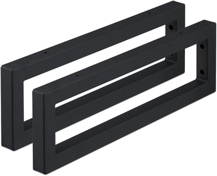 Plankdrager - set van 2 - 50 cm - voor planken en wastafels - staal - zwart