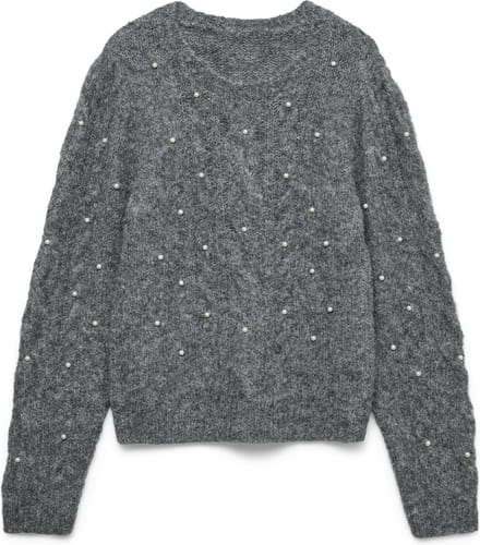 VERO MODA - VMNOVAH LS PEARL PUFF PULLOVER SB - Dames - Gebreide truien