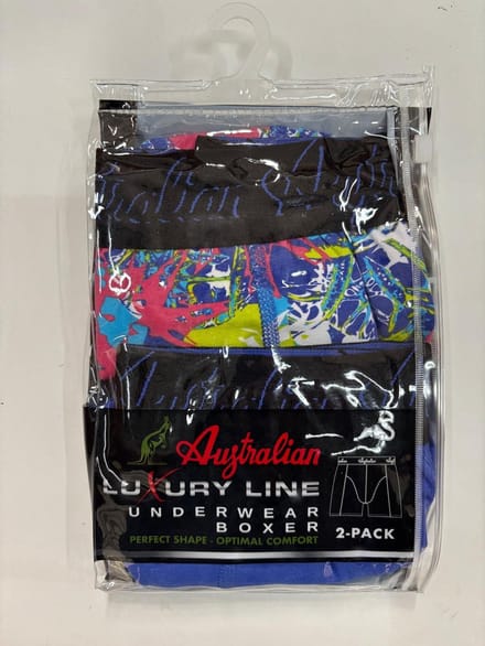 2 stuks Australian Boxershort- Blauw Geel -S