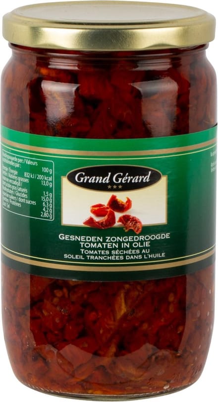 Grand Gérard Zongedroogde tomaten gesneden - Pot 72 cl