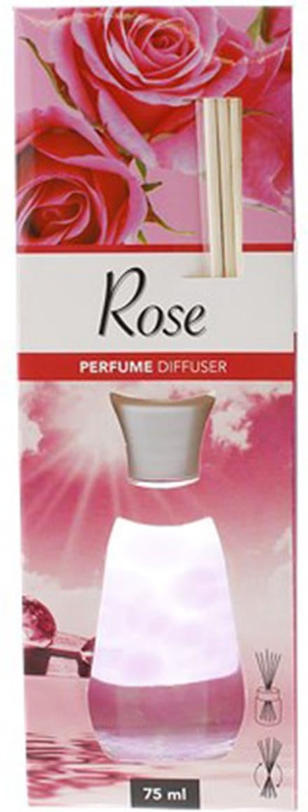 Rose Geurstokjes Diffuser - 75 ml - Parfum - Lucht - Toilet - Valentijnsdag - Valentijn - Geurstokjes - Geur