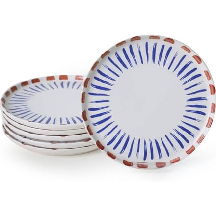 Set van 6 taartborden Stein keramiek | Hermia