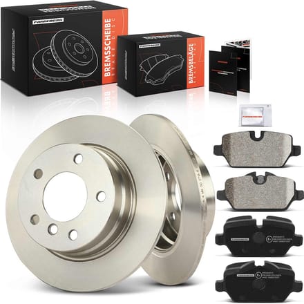 Frankberg 2x remschijven 4x remblokken achteras voor BMW 1er E81 E87
