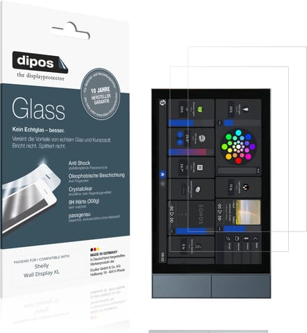 dipos – 2x Pantserfolie geschikt voor Shelly Wall Display XL | 9H Screenprotector