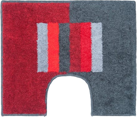 Casilin Elba WC-mat - 60 x 50 cm - Met uitsparing - Antislip - Rood