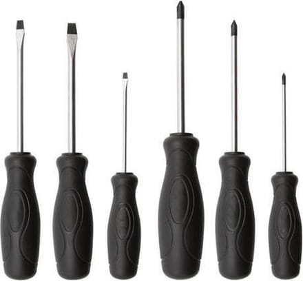 Toolland Schroevendraaierset, sleufkop/Phillips, 6-delig