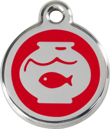 Red Dingo Kattenpenning 20 mm vissenkom rood