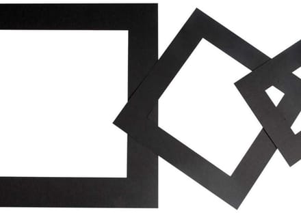 Passepartout lijsten, dikte 0,4 mm, zwart, 75 assorti