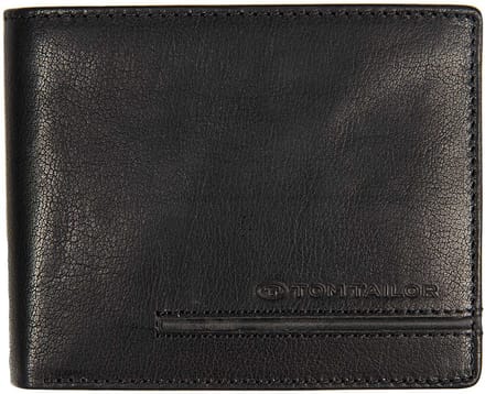TOM TAILOR portemonnee Devon Horizontal Wallet Black zwart