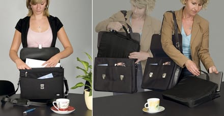 Wedo Ladies Flap-Over Briefcase notebooktas Damestas Zwart
