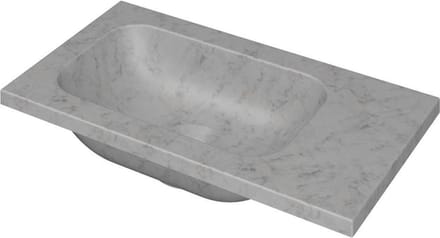 INK Enter Fontein - 40x22x1.6cm - 0 kraangaten - marmer mat wit
