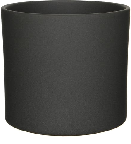 Mica Decorations Bloempot - donkergrijs - mat - keramiek - 28 x 26 cm - plantenpotten