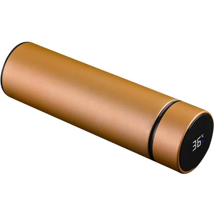 Geïsoleerde Waterflessen 500ml Inhoud 304 RVS Binnenkant Siliconen Bodem Draagbaar Thermisch goud