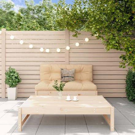 vidaXL - 2-delige - Loungeset - met - kussens - massief - grenen