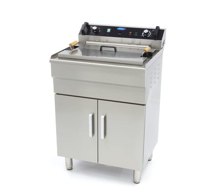 Frituurpan - 35 L - 1 Mand - met Tapkraan - 400V