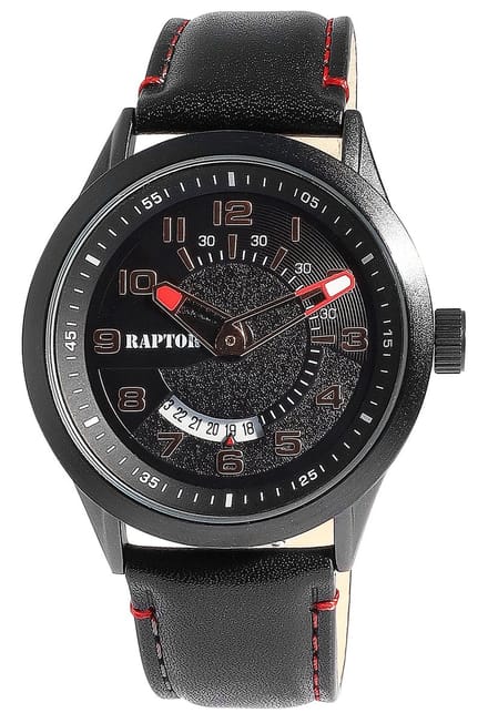 Raptor herenhorloge echt leer Yava, datumaanduiding