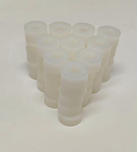 AFSTANDSBUS - OPVULRING - SPACER - 20 MM X 10.0 MM X 8.4 MM - PA - 50 STUKS - VOOR M8 - WIT
