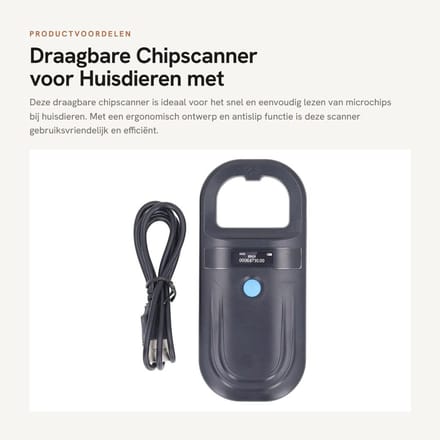 Dailygoods - Draagbare Chipscanner voor Huisdieren met Gegevensopslag