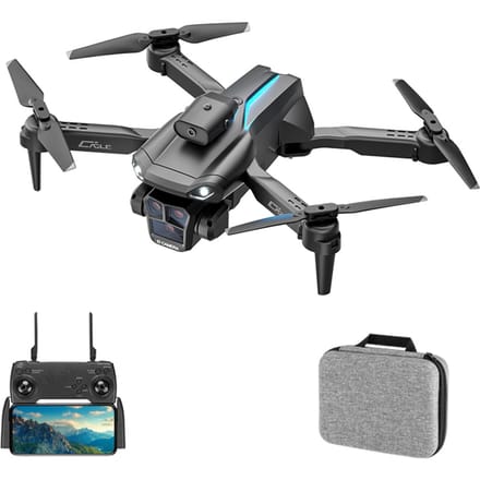 Drone télécommandé avec caméra 4K 3 caméra frontale 2 caméra inférieure pour éviter les obstacles 5GWiFi FPV 1 battery noir