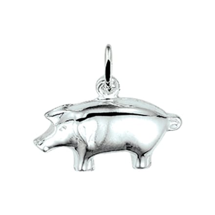 hanger varken zilver wit 1009099