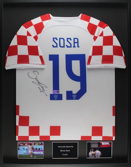 Borna Sosa Kroatie 22/23 ingelijst thuis shirt