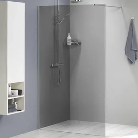 Sealskin Inloopdouche Mix&match 138x200cm - Geborsteld Rvs Profiel - 8 Mm Rookglas