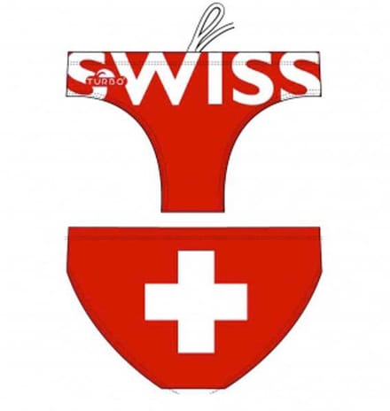 Turbo Switzerland Zwemslip Rood,Wit XL Man
