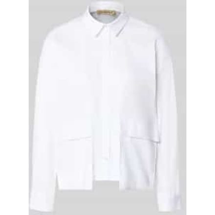 regular fit overhemdblouse van katoenmix