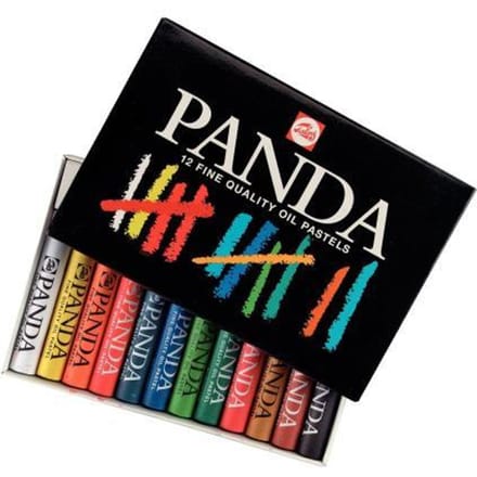 Oliepastels - Panda - Set van 12 - Zacht - Multi-ondergrond - Gemengd