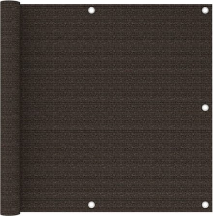 vidaXL - Balkonscherm - 90x300 - cm - HDPE - bruin