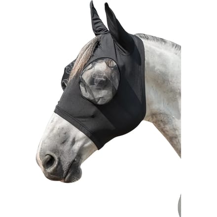 HKM - Vliegenmasker - Elastisch - Zwart - S
