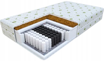 PALOMA Matras 90x200cm - Pocketvering, Kokos, Aloe Vera, 22cm