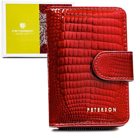 Peterson PTN PH31-1-RS - Damesportemonnee - Rood - Lakleer - RFID Bescherming