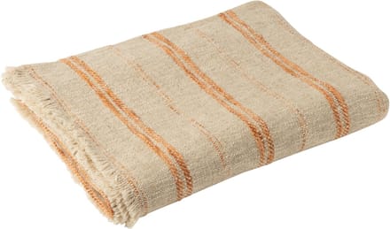 J-Line plaid Strepen - linnen/katoen - beige/roest