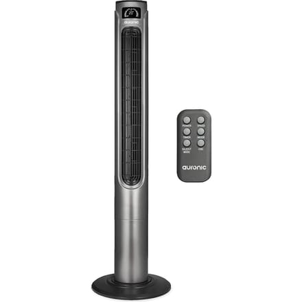 Auronic Torenventilator - Staande Ventilator met Afstandbediening - 55W - 45dB - 118cm - Donkergrijs