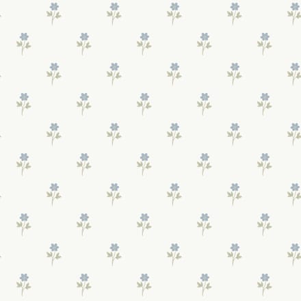 Boråstapeter Vliesbehang 6974 - Österlen - Bloemen Blauw - 53cm x 10.05m