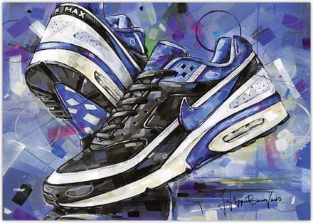 Sneaker poster classic BW black persian violet 42x29,7 cm (A3)
