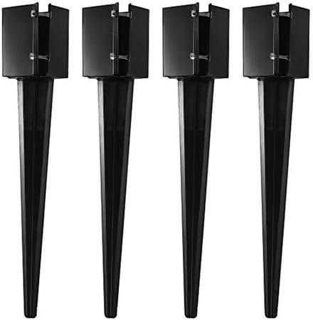 Heavy Duty Hek Post Ankers 24 inch - 4x4 Grond Spike voor Houten Post