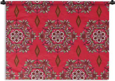Wandkleed - Wanddoek - Mandala - Design - Bloem - 60x45 cm - Wandtapijt