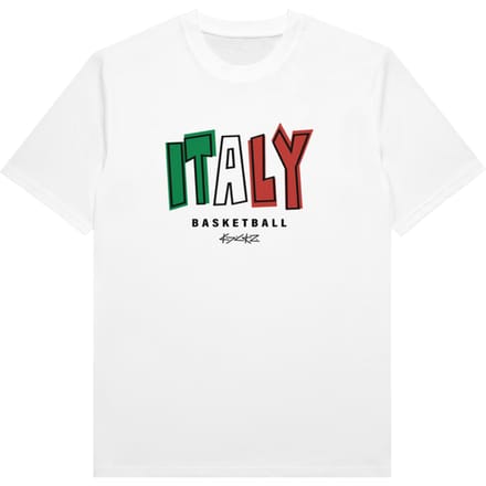 Kickz Italië Basketball T-shirt Wit