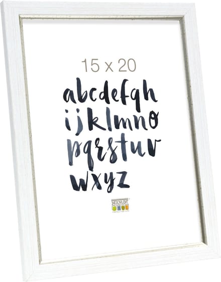 Deknudt Frames fotolijst S46AF1 - witte schilderlook - biesje - 15x20