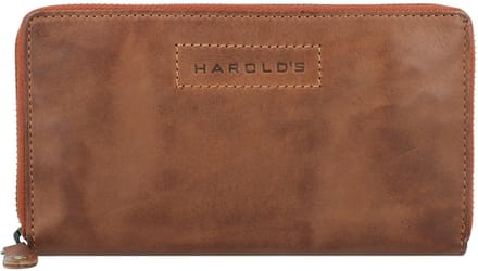 Harold's Onderzeeër Portemonnee Leer 18,5 cm - Dames - Horizontaal - cognac