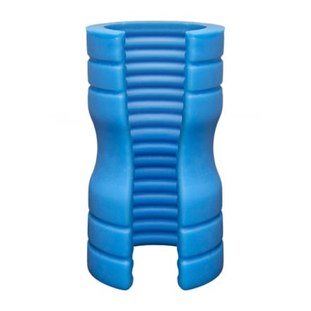 OptiMALE - Truskyn Siliconen Masturbator met Ribbels - Blauw