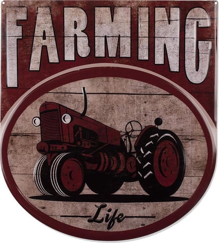Clayre & Eef Tekstbord 50x56 cm Rood IJzer