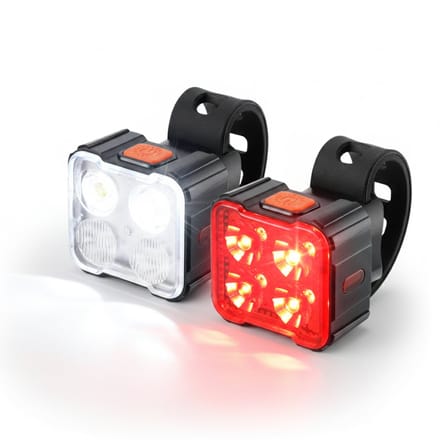 Fietsverlichting USB Oplaadbaar Koplamp En Achterlicht Fiets Set - LED - 260 en 40 Lumen