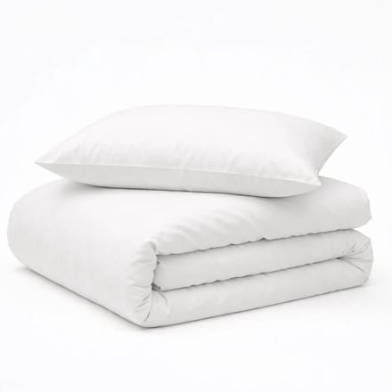 Decoware Baby Dekbedovertrek Uni 100x135 cm - Wit - Katoen - Voor Ledikant - Met Kussensloop
