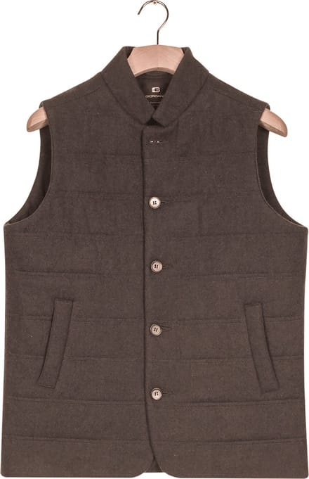 Giordano - Owen - Heren - Bodywarmer - Regular fit - Tussenjas - Donkerbruin - 522551-80