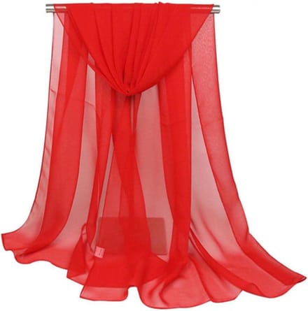 Zijden Sjaal - Dames Sjaal - Mode Accessoire - Zacht en Lichtgewicht - 160 cm - Rood