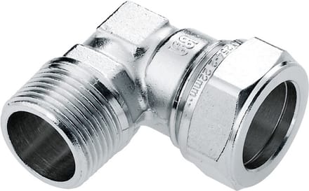 Bonfix knie koppeling 3/8" bu x 12 mm vernikkeld 1 x knel (82701AN)